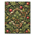 Ornate Pomegranate Cornucopia Floral Rug