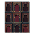 Royal Burgundy Archway Lattice Decor Rug