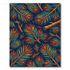 Vibrant Colorful Pine Needle Foliage Rug