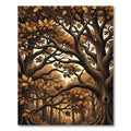 Autumnal Oak Forest Canopy Rug