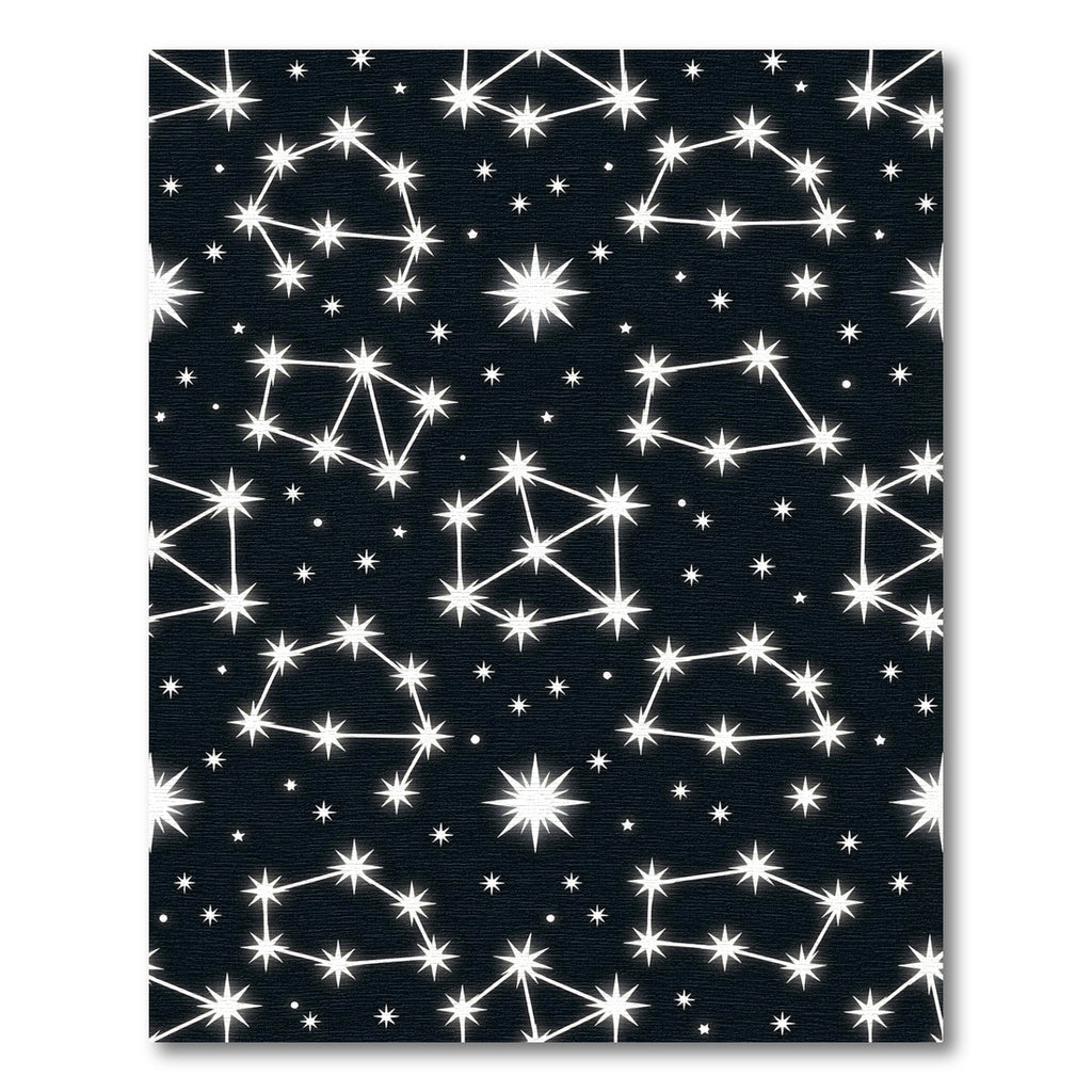 Celestial White Constellations Night Sky Rug