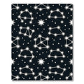 Celestial White Constellations Night Sky Rug