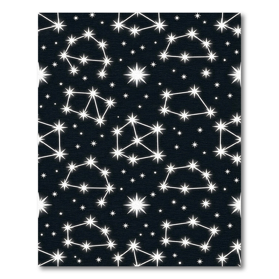 Celestial White Constellations Night Sky Rug