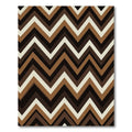 Earthy Geometric Chevron Stripes Rug