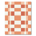 Modern Burnt Orange Grid Checkered Rug