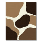Abstract Earthy Tone Organic Shapes Rug