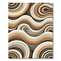 Earthy Swirls Abstract Wave Rug