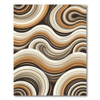 Earthy Swirls Abstract Wave Rug