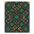 Emerald Clover Geometric Art Deco Tile Rug