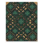 Emerald Clover Geometric Art Deco Tile Rug