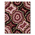 Crimson Geode Slices Gold Veined Rug