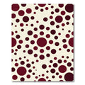 Crimson Scattered Circles Composition Rug