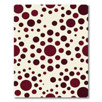 Crimson Scattered Circles Composition Rug