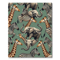 Wild Safari Animal Jungle Sage Rug