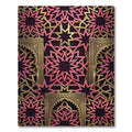 Gold Pink Intricate Geometric Star Luxury Rug