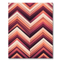 Crimson Peach Chevron Inlay Rug