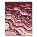 Crimson Flowing Abstract Wave Rug