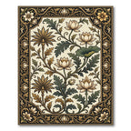 Ornate Cream Lotus Vine Floral Rug
