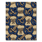 Nautical Navy Gold Rope Knots Rug