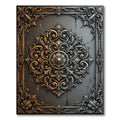 Gilded Silver Baroque Scroll Medallion Rug