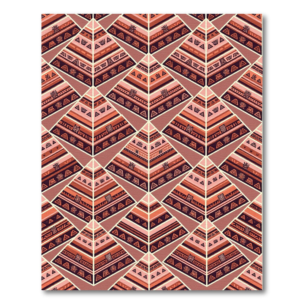 Geometric Tribal Arrow Pyramid Arrangement Rug
