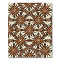 Amber Starburst Geometric Lattice Rug