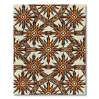 Amber Starburst Geometric Lattice Rug