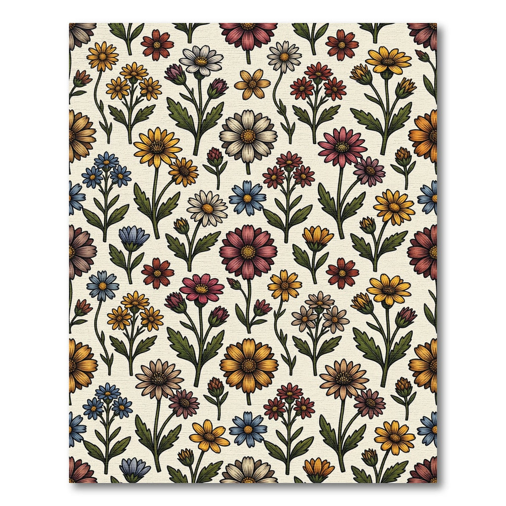 Vintage Floral Collection Daisy Meadow Rug