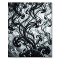 Ethereal Black Smoke Swirls Rug