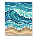 Ocean Wave Sandy Shore Rug