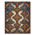 Ornate Geometric Cross Ochre Slate Rug