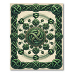 Emerald Celtic Knot Circular Medallion Rug