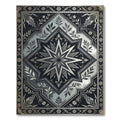 Monochromatic Star Floral Arrangement Rug