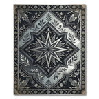 Monochromatic Star Floral Arrangement Rug