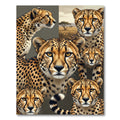 Golden Cheetah Portrait Spotted Texture Rug