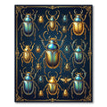 Golden Iridescent Beetle Entomology Art Rug