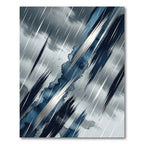 Abstract Ink Wash Diagonal Strokes Rug