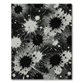 Monochrome Splatter Starburst Explosion Rug