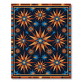 Celestial Navy Earth Tone Starburst Rug