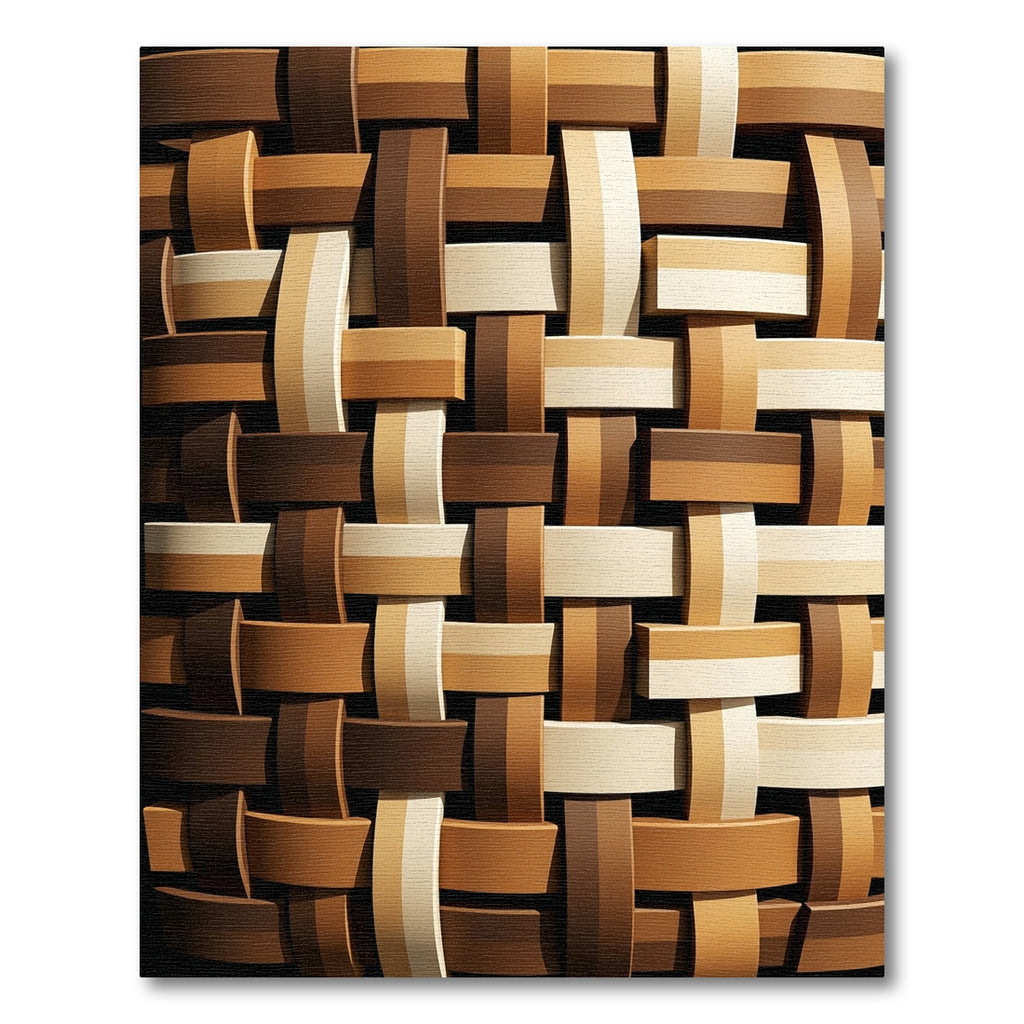 Woven Chocolate Brown Stripe Lattice Rug