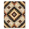 Earth Tone Geometric Boho Mountain Rug