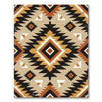 Earth Tone Geometric Boho Mountain Rug