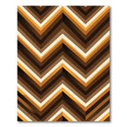 Earthy Toned Chevron Zigzag Stripes Rug