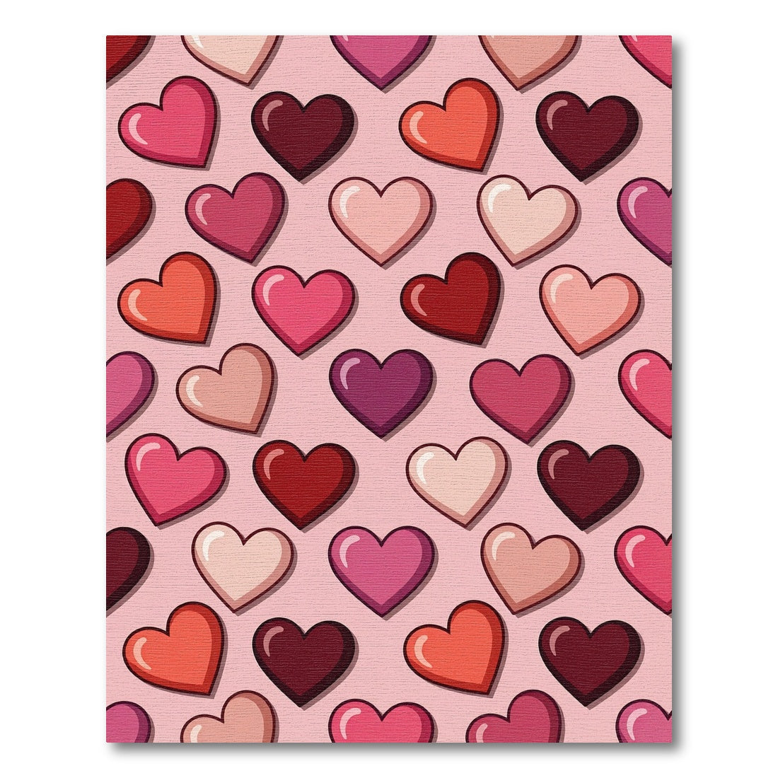 Rose Heart Collage Rug