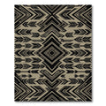 Black and Tan Geometric Arrow Rug