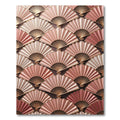 Elegant Blush Rose Gold Fan Radiance Rug