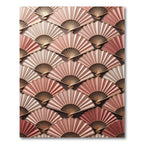 Elegant Blush Rose Gold Fan Radiance Rug