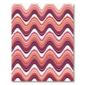 Crinkle Pink Orange Wave Rug