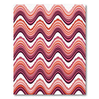 Crinkle Pink Orange Wave Rug