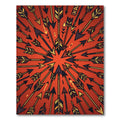 Vibrant Burnt Orange Radiant Arrow Burst Rug